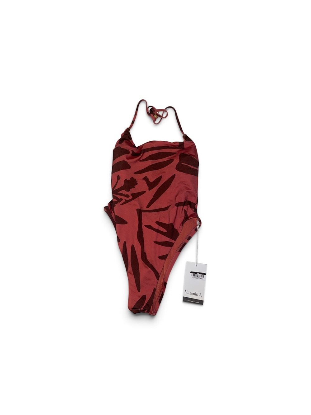 Vitamin A Burgundy Red Printed One-Piece Swimsuit